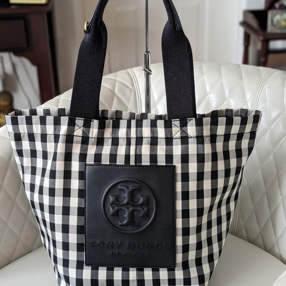 Tory Burch Handbags - TORY BURCH PIPER GINGHAM TOTE